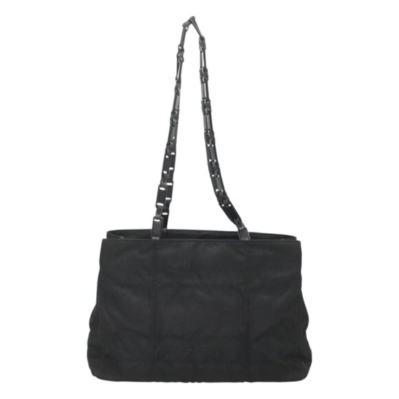 PRADA Chain Shoulder Bag Nylon Black Auth - Picture 1 of 16